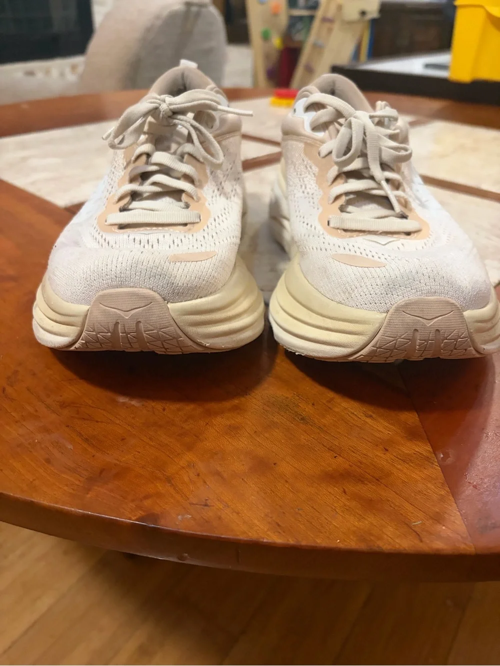 Hoka Bondi 8 Beige/Cream Neutral Running Sneakers